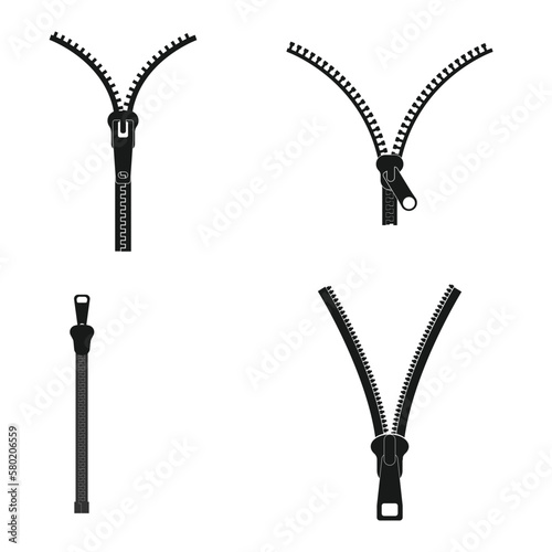 zipper vector icon