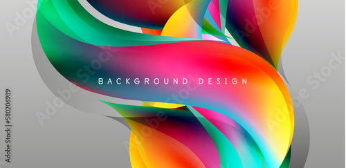 Elegant waves and flowing fluid abstract background. Template for covers, templates, flyers, placards, brochures, banners
