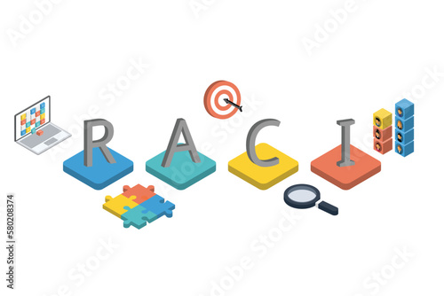RACI matrix is a tool for analyzing and presenting responsibilities. RACI is an acronym of the terms Responsible, Accountable, Consulted and Informed