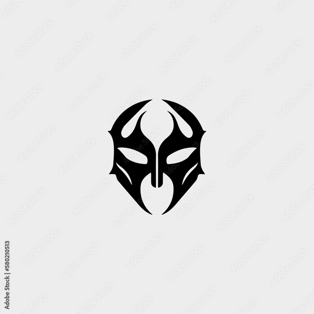 Spartan helmet logo design vector template. Silhouette of a spartan head. Spartan helmet logo design vector template. Silhouette of a spartan head.