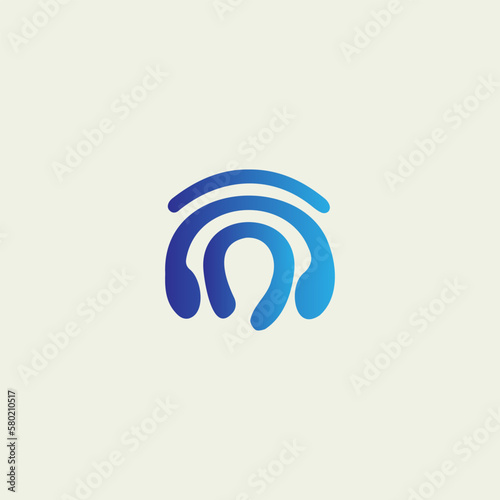 Sound or headphone icon or logo design template elements. Sound or headphone vector icon or logo