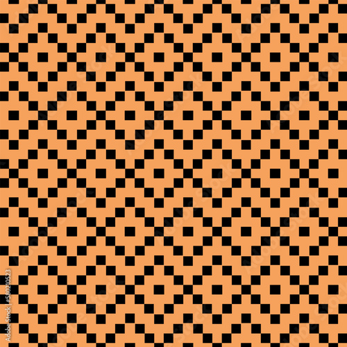 Seamless geometric pattern with black and white squares. Vector illustration.