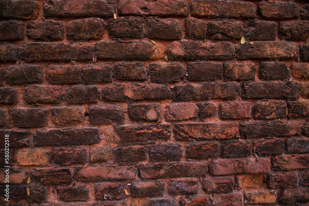 Fototapeta premium Old historical building brick wall texture background. Brick wall abstract texture background