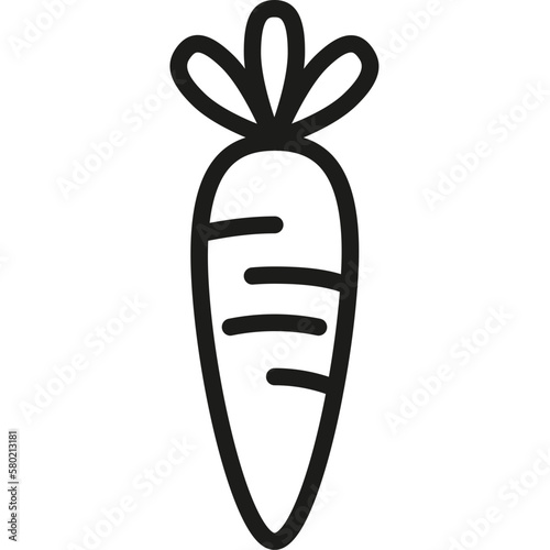 Carrot  outline icon. For presentation, graphic design, mobile application, web design, infographics or UI.