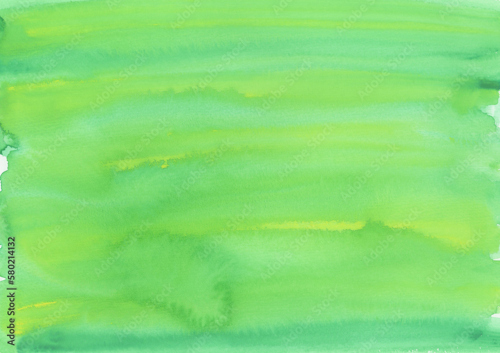 紙の質感のある緑と黄色の水彩の背景素材