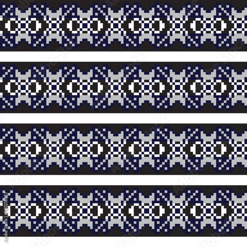 Christmas Floral Fair Isle Seamless Pattern Design