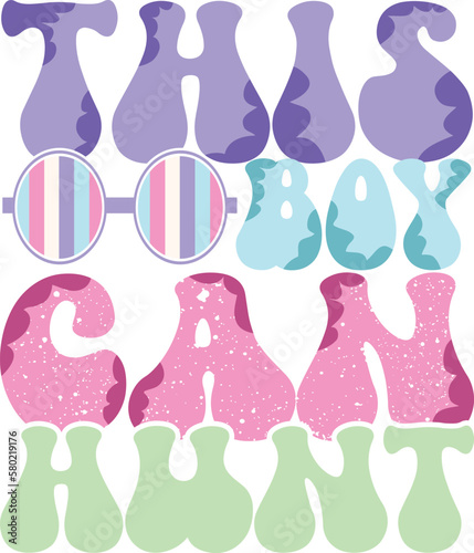 happy easter Groovy svg design, easter bunny Quotes design © saju