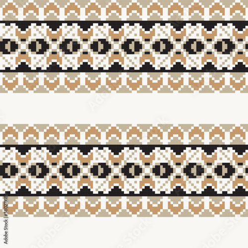 Christmas Floral Fair Isle Seamless Pattern Design