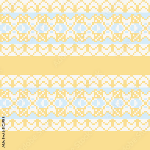 Christmas Floral Fair Isle Seamless Pattern Design