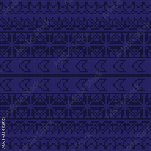 Christmas Floral Fair Isle Seamless Pattern Design