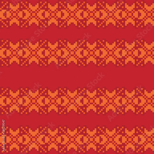 Christmas Floral Fair Isle Seamless Pattern Design
