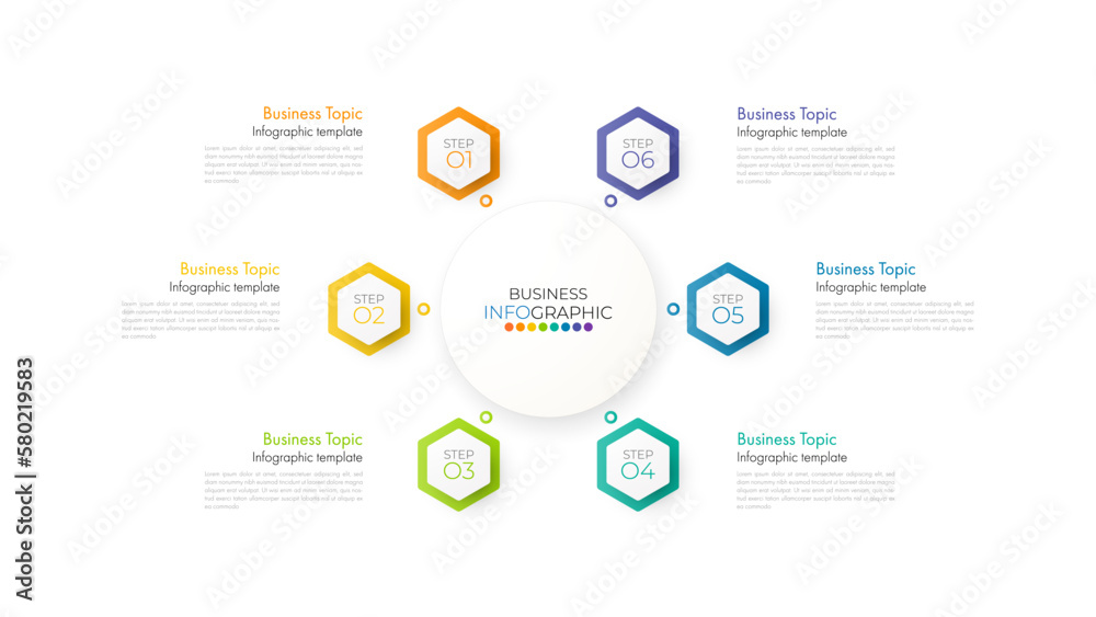 Minimal step infographics design vector and icons can be used for workflow layout, diagram, annual report. Vector infographics timeline design template with 6 options, parts, steps or processes.