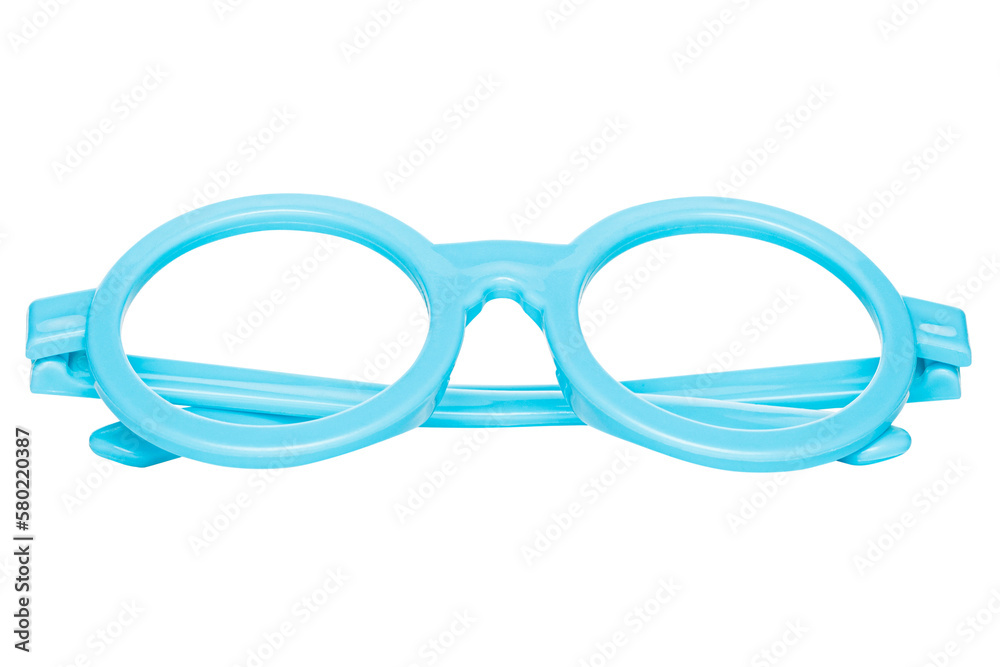 Blue frame eyeglasses isolated on white background Blue frame eyeglasses isolated on white background