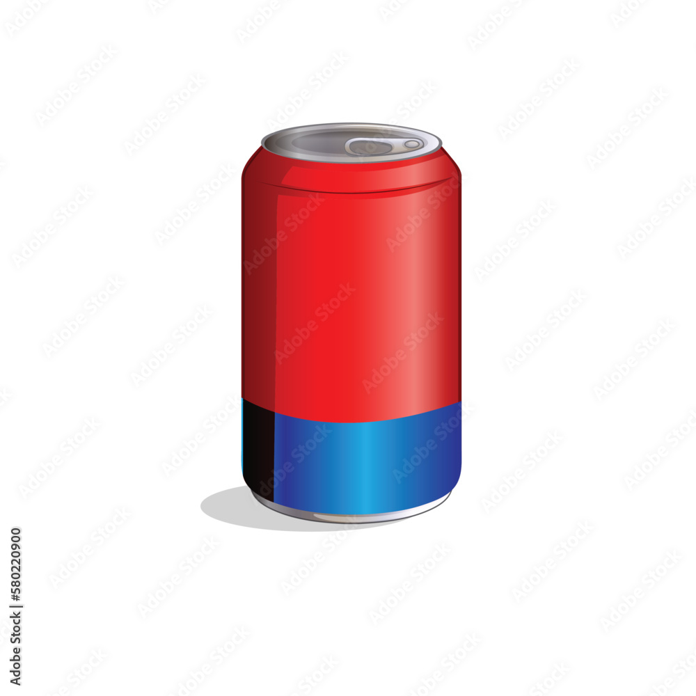 plastic bottle and aluminum can of water and sweet soda. plastic bottle and aluminum can of water and sweet soda.