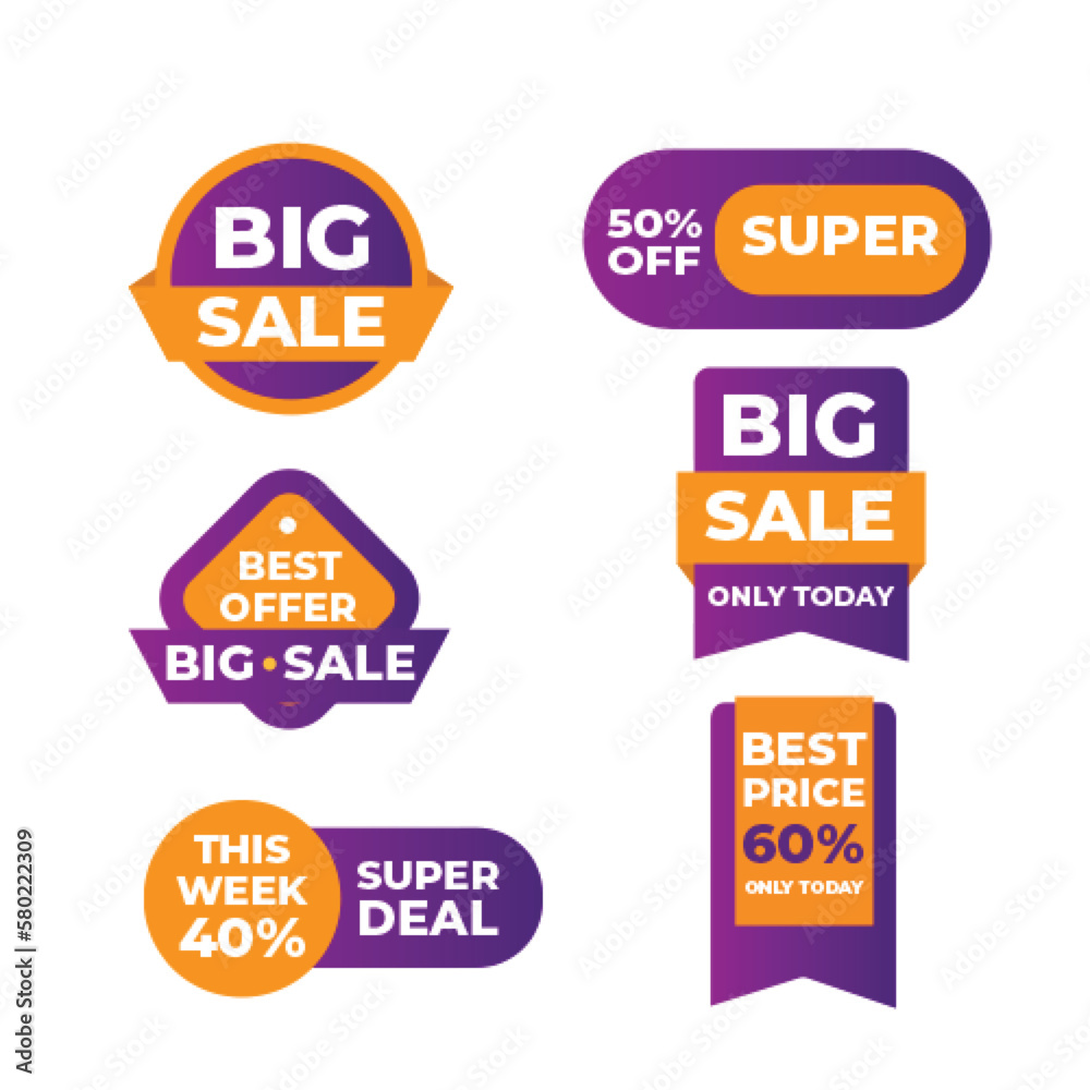 Obraz premium Collection of label banners ink brush strokes and grunge circles for sale and discount