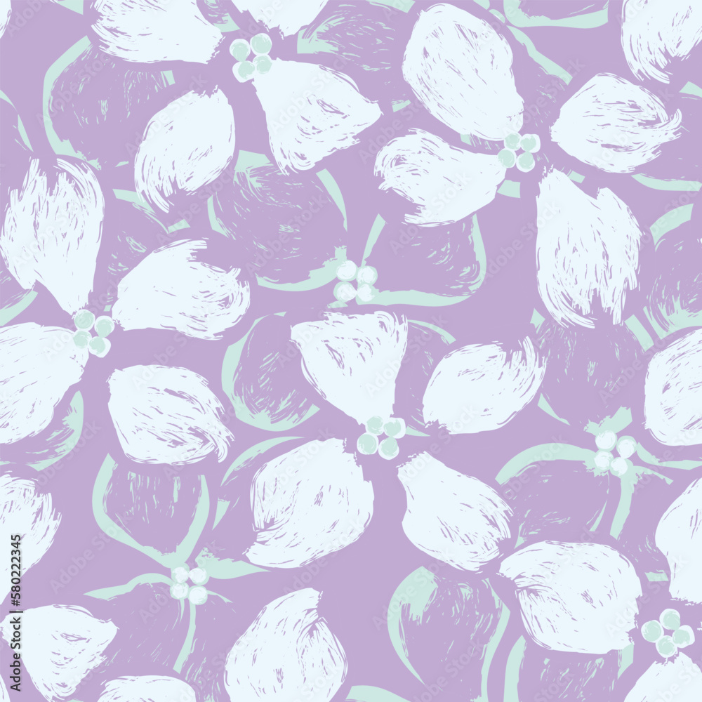 Fototapeta premium Abstract Floral Seamless Pattern Design