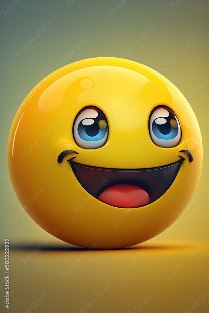 Fototapeta premium Super funny emoticon, emoji.. Generative AI