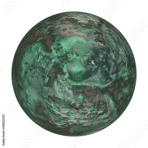 digitally created high resolution image of planet Uranus isolated on White.	