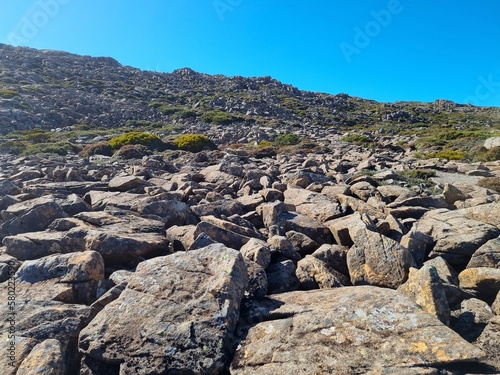 Ben Lomond mountain national park in Tasmania on the sunny day