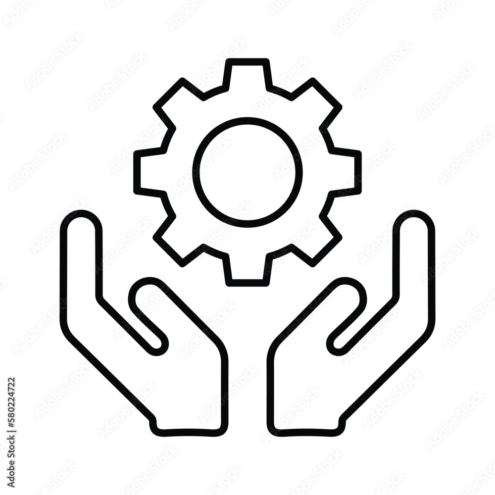 Engineering support icon. Line, outline design. Engineering support icon. Line, outline design.