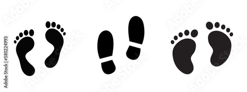Human footprints vector illustration. human footprints icon