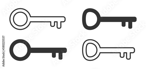  Keys graphic vector icons set