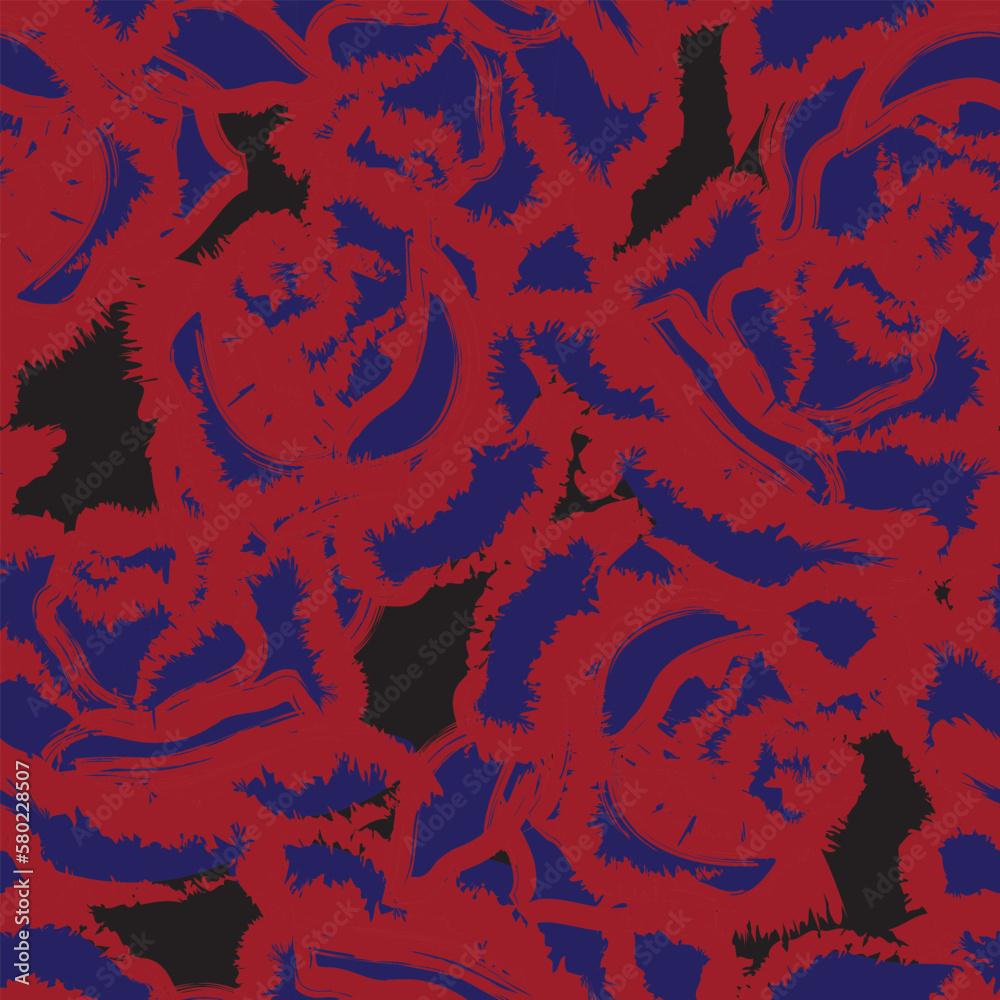 Abstract Rose Floral Seamless Pattern Design Abstract Rose Floral Seamless Pattern Design