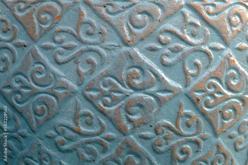 Turquoise tiled ceramic pattern