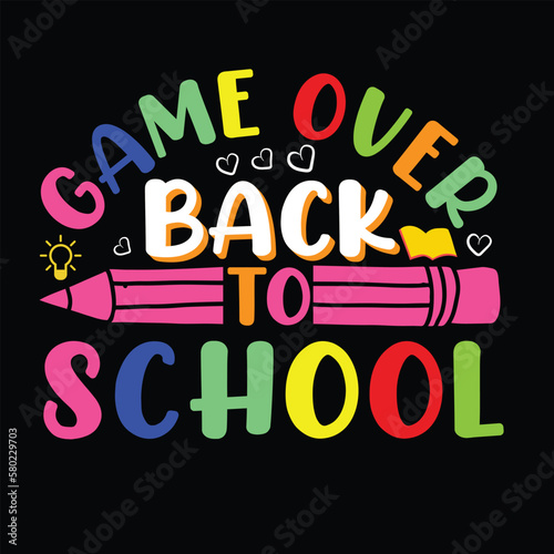 Back to a school t-shirt, Welcome back to school typography t-shirt, Kids t-shirt design for print, preschool, kindergarten, back to school vector, the first day