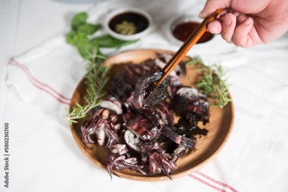 Fototapeta premium Today's dinner menu is squid