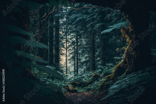 The Diversity of Forests: Exploring Woodland, Rainforest, Coniferous, and Deciduous Forests AI Generated  © Techtopia Art
