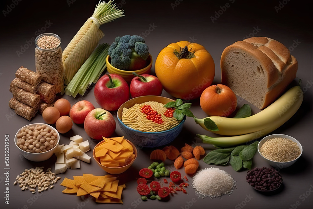 Foods rich in fiber include fruit, vegetables, whole wheat bread, pasta ...