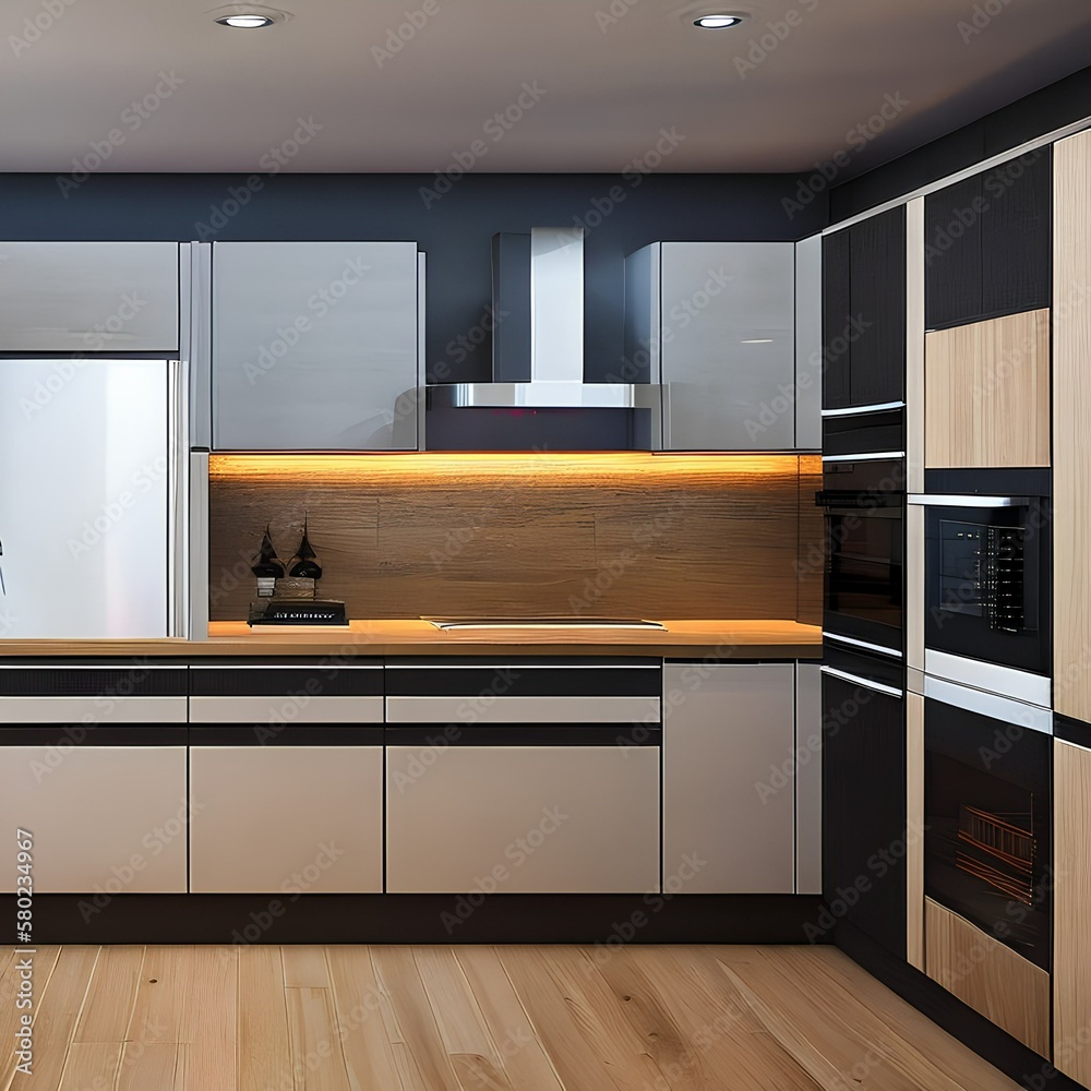 3 A modern kitchen with state-of-the-art appliances and plenty of ...