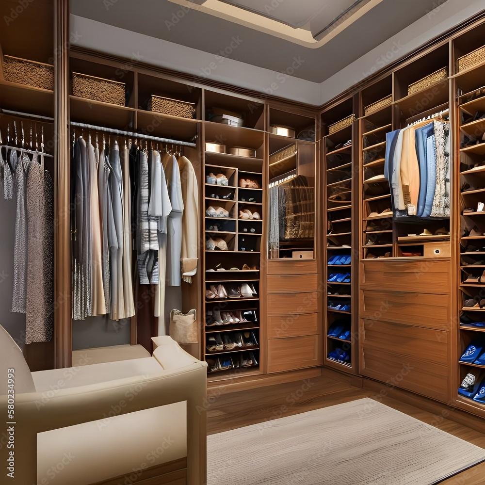 5 A spacious walk-in closet with plenty of storage and organization 1_SwinIRGenerative AI 5 A spacious walk-in closet with plenty of storage and organization 1_SwinIRGenerative AI