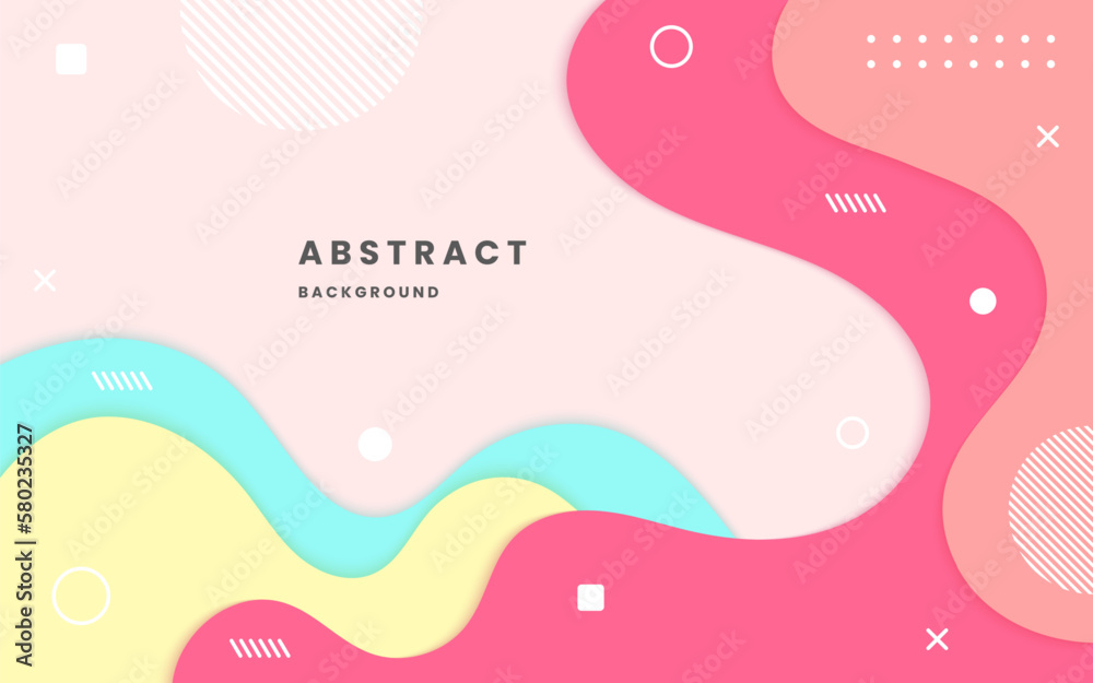 Abstract colorful modern elegant design background. Modern colorful pastel gradient abstract geometric shape. Memphis style background. Illustration vector 10 eps.