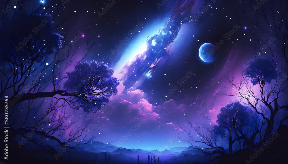 Wallpaper night sky, night city, earth, sky, stars, clouds, light, height,  moon, Space #421