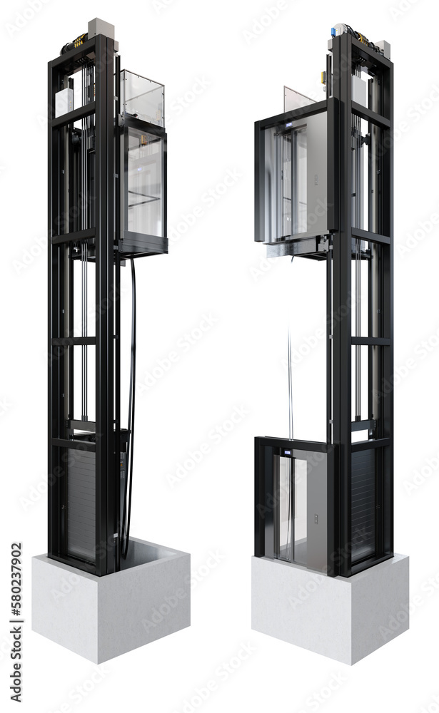 Closeup Room of Elevator Inside section elevation isolate on white background. 3D Render.
Closeup Room of Elevator Inside section elevation isolate on white background. 3D Render.