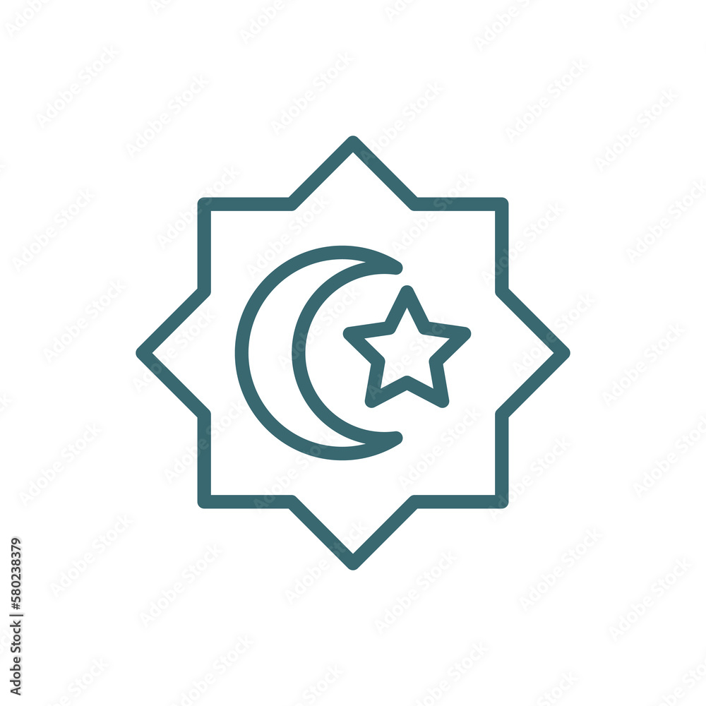 muslim icon. Thin line muslim icon from islamic and ramadan collection. Outline vector isolated on white background. Editable muslimsymbol can be used web and mobile muslim icon. Thin line muslim icon from islamic and ramadan collection. Outline vector isolated on white background. Editable muslimsymbol can be used web and mobile