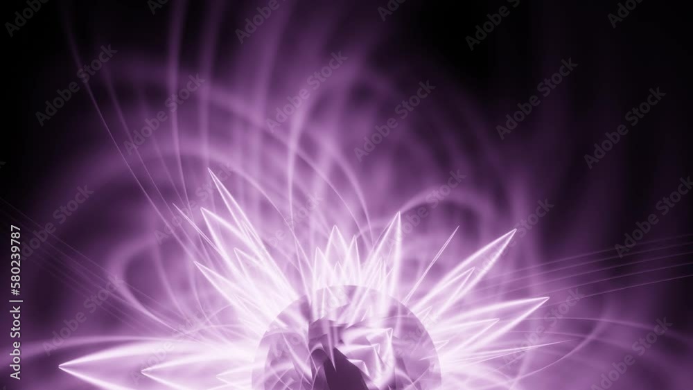 Beautiful floral mandala motion loop background. Glowing fractal flower. Spiritual and mystical geometric flower. 3d rendering animation.