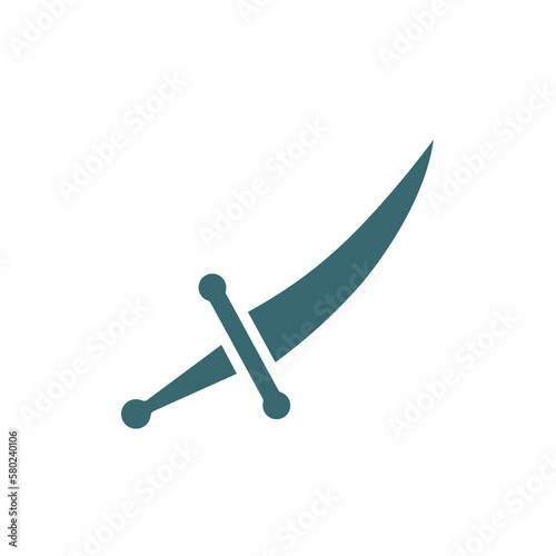 sword icon. Filled sword icon from islamic and ramadan collection. Glyph vector isolated on white background. Editable swordsymbol can be used web and mobile