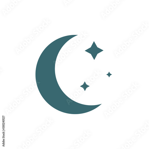 crescent icon. Filled crescent icon from islamic and ramadan collection. Glyph vector isolated on white background. Editable crescentsymbol can be used web and mobile