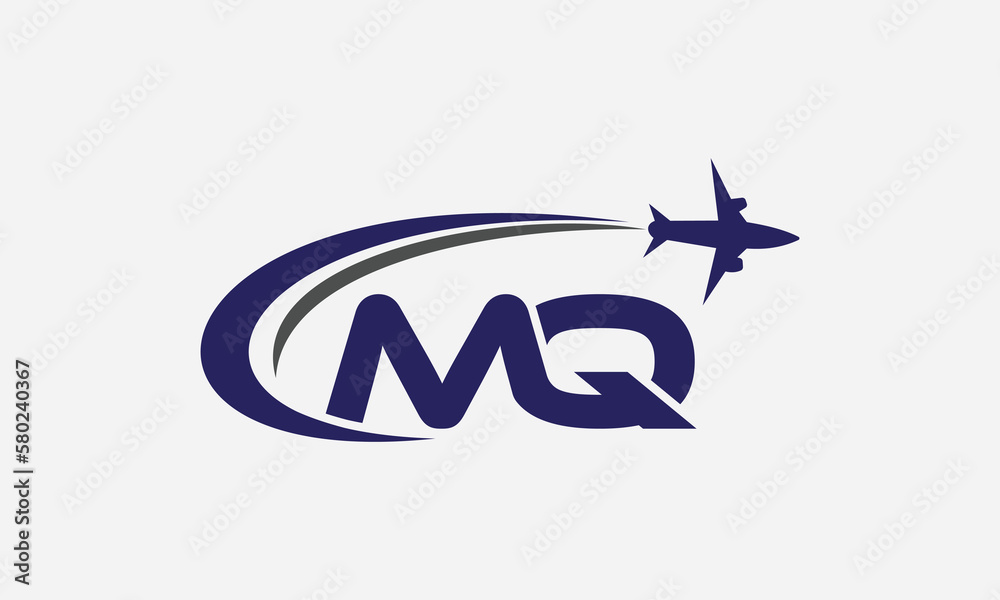 Tour and travel logo design, Airline agency symbol and aviation company monogram logo vector with letters