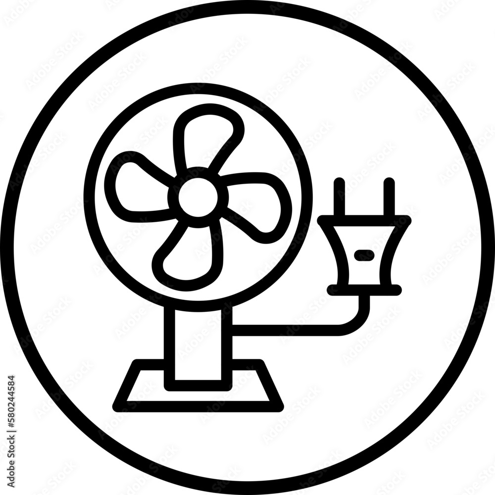 Vector Design Electric Fan Icon Style Vector Design Electric Fan Icon Style