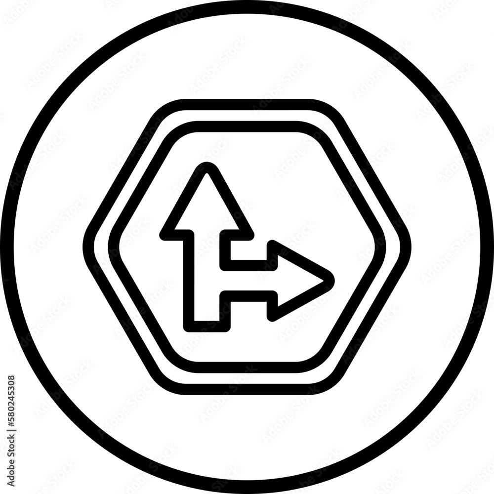 Obraz premium Vector Design Side Road Right Icon Style