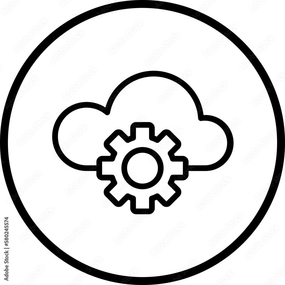 Vector Design Cloud Settings Icon Style Vector Design Cloud Settings Icon Style