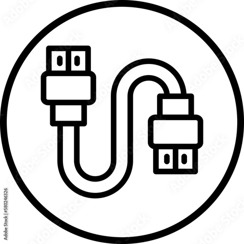 Vector Design Hdmi Cable Icon Style