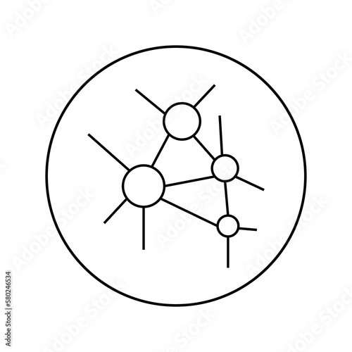 Brain neurons linear icon. Medicine, neurology