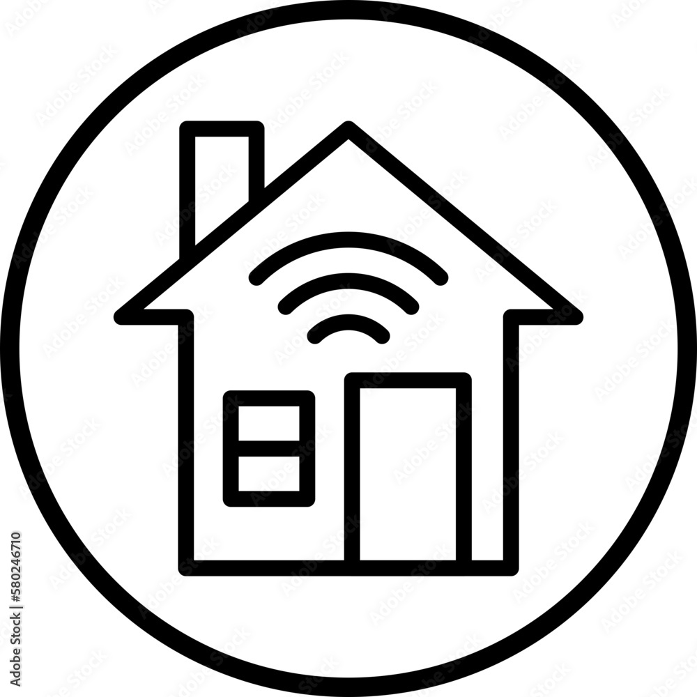 Vector Design Smart House Icon Style Vector Design Smart House Icon Style