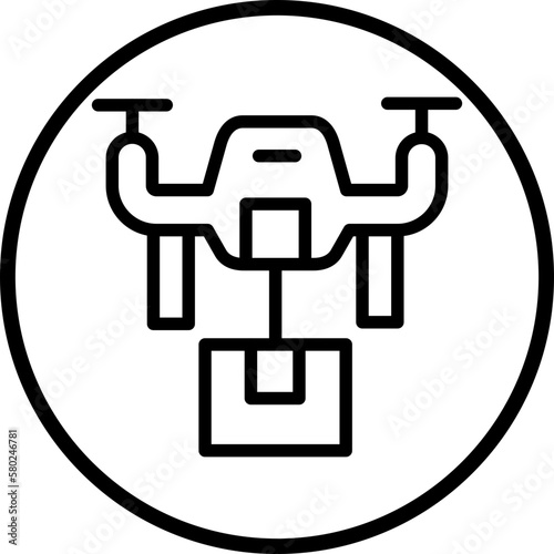 Vector Design Drone Delivery Icon Style