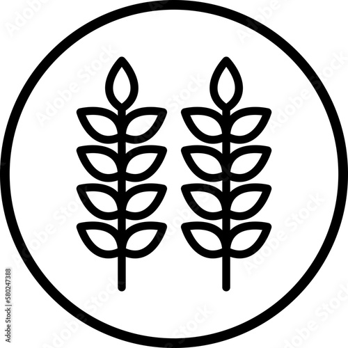 Vector Design Wheat Plantation Icon Style